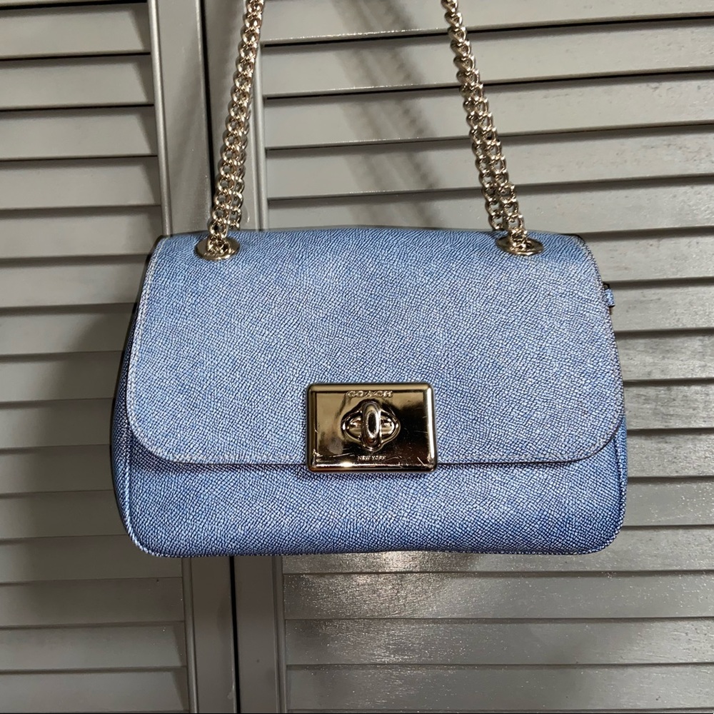 Beautiful blue Coach crossbody/ over the shoulder